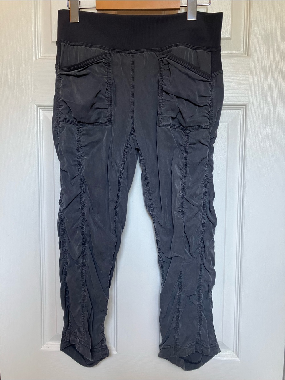 Lulu Lemon Silk Blend Cropped Studio Pant - Dark Gray